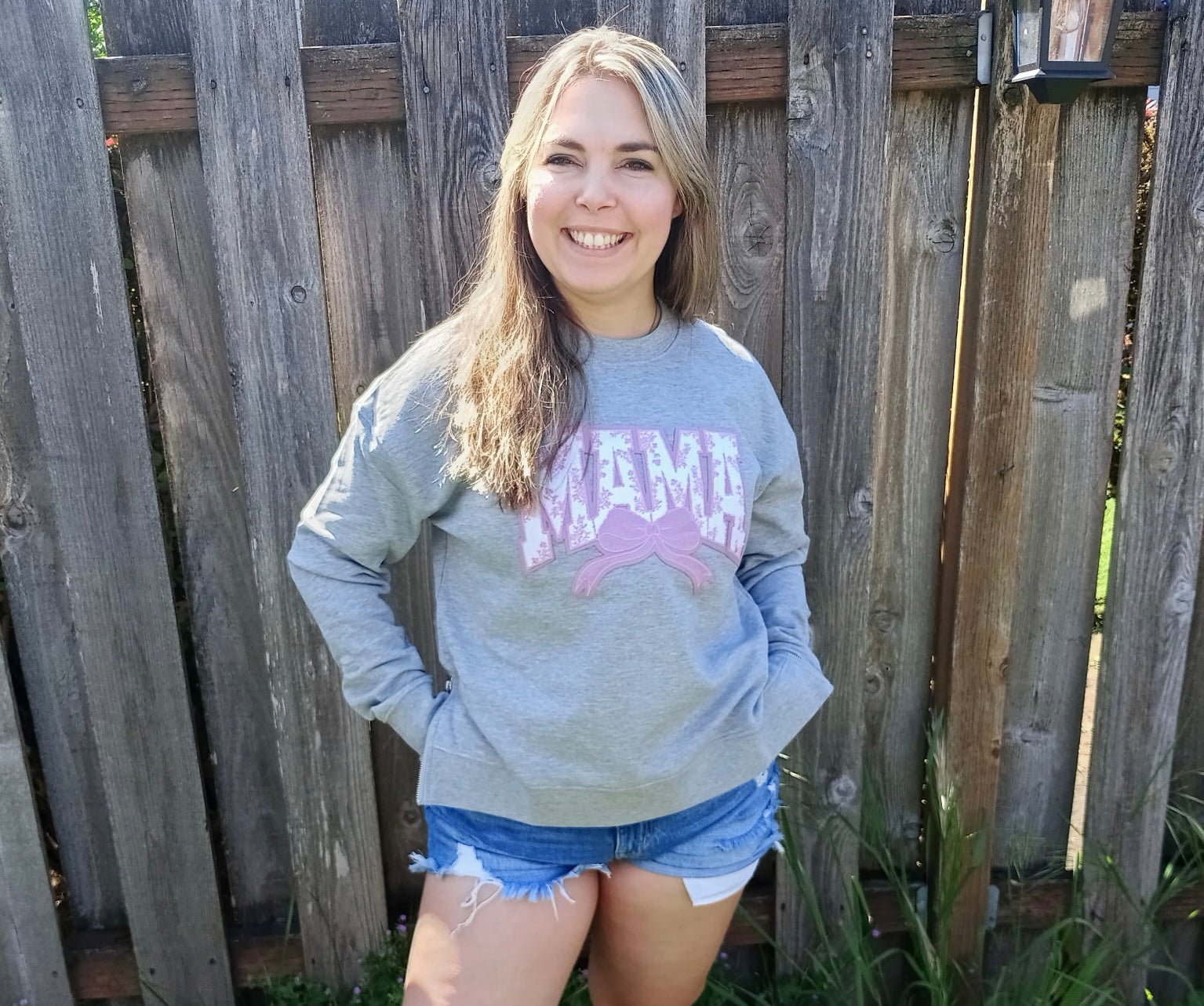 Heather Gray Crewneck with side zips