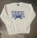 Blue Embroidered “Mama” Crewneck (White or Red)