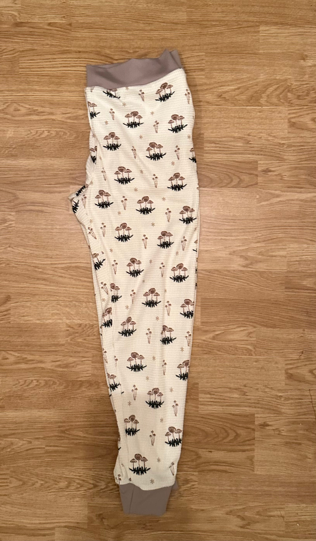 Whimsical Mushroom Waffle Lounge Pants