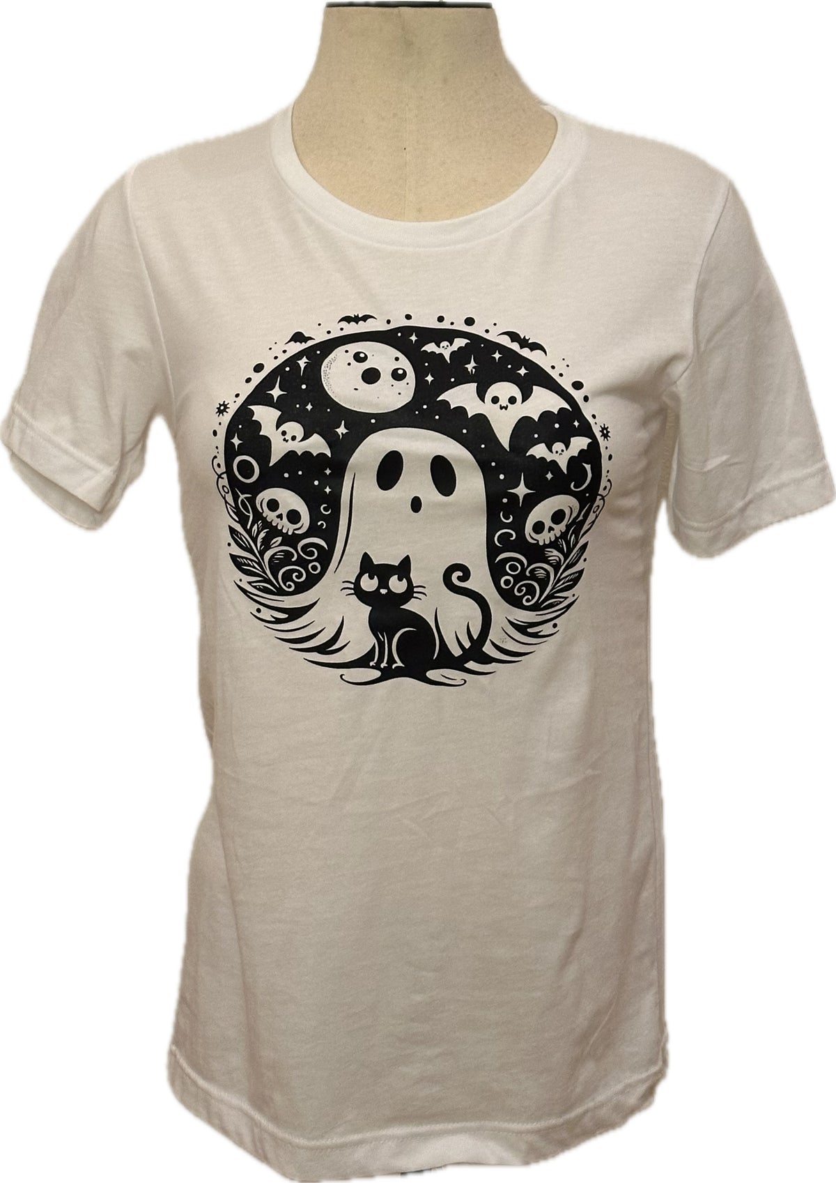 Friendly Ghost with Black Cat T-Shirt