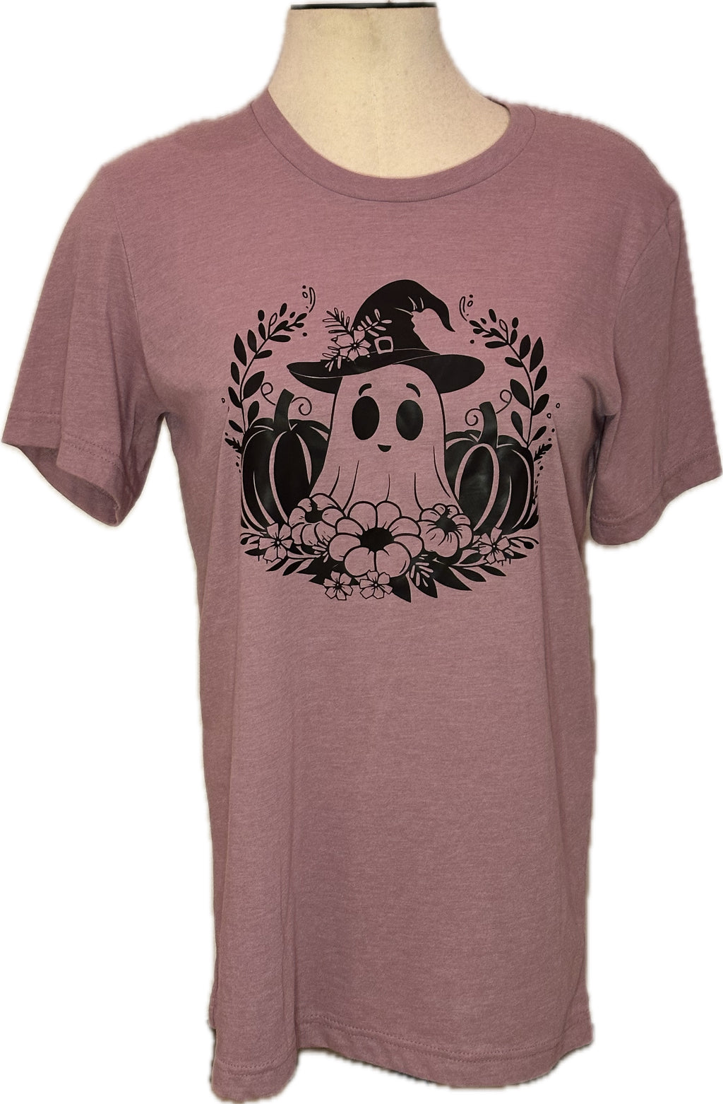 Friendly Ghost with Witchy hat T-shirt