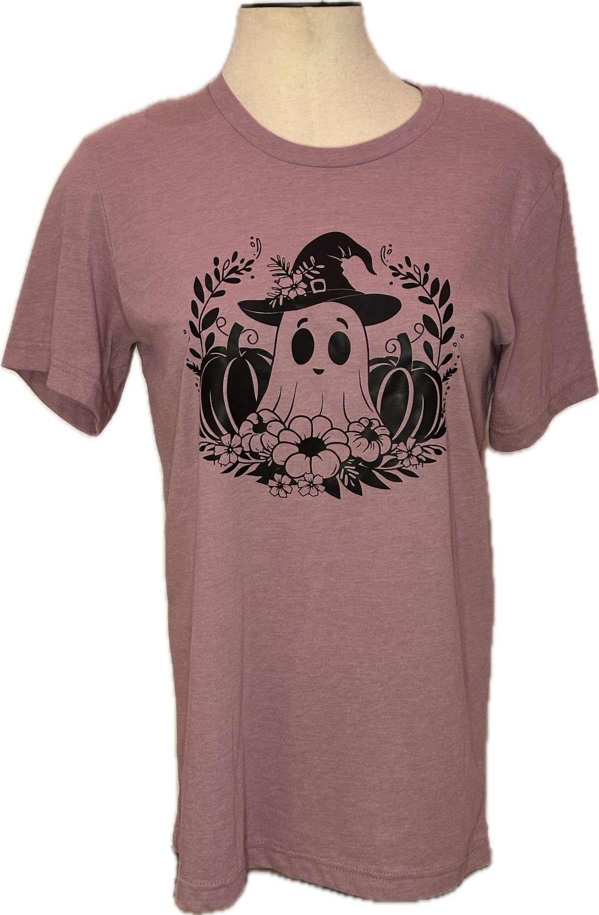 Friendly Ghost with Witchy hat T-shirt